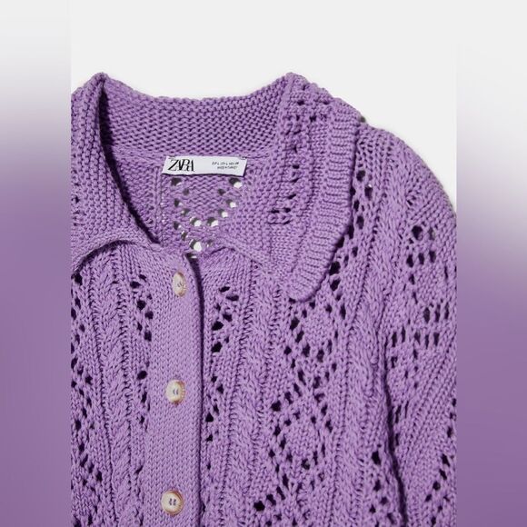 ZARA STRUCTURED KNIT JACKET - Picture 8 of 10